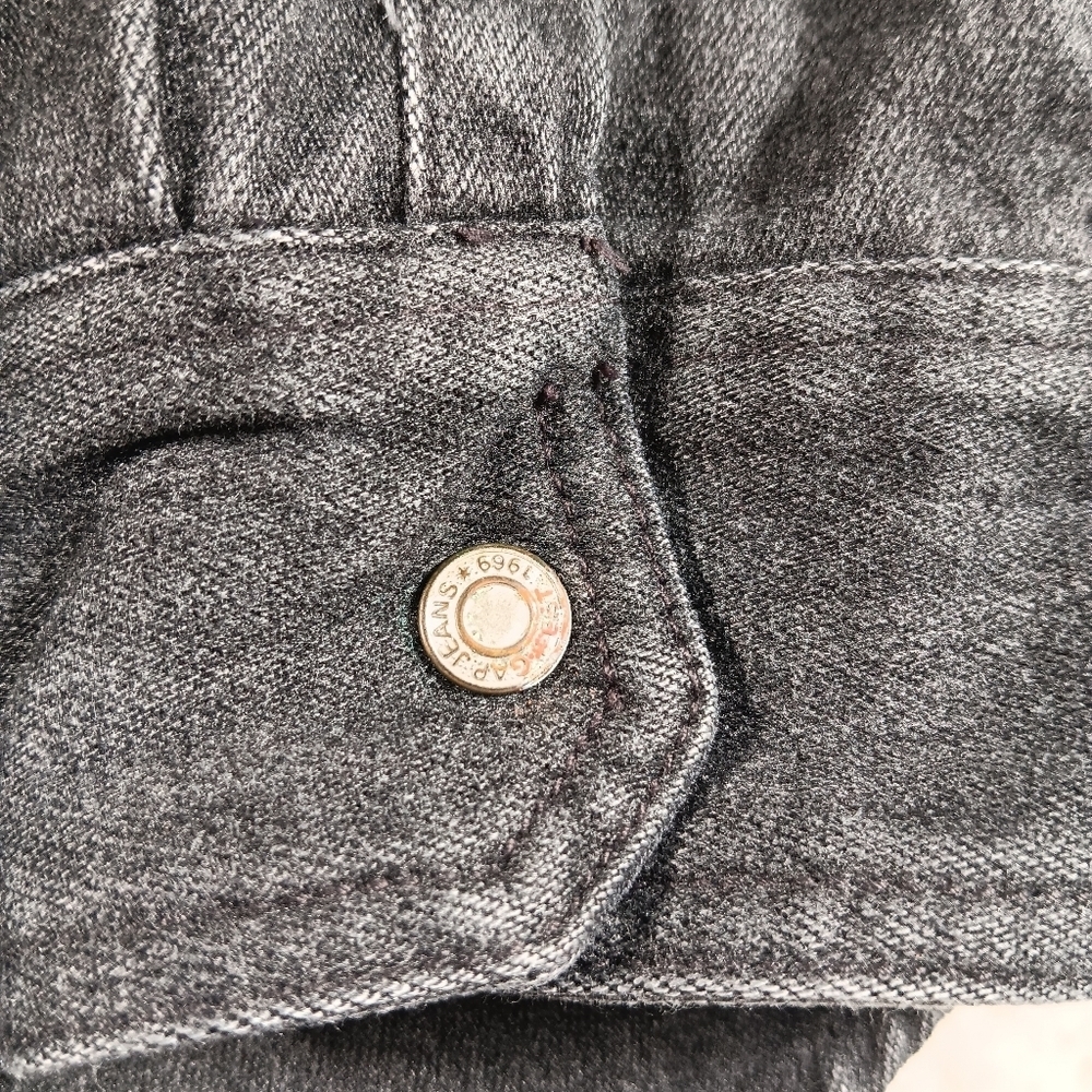 Vintage Gap Shirt Womens XL Black Denim Snap Button Western Cowgirl Y2K - Picture 6 of 11